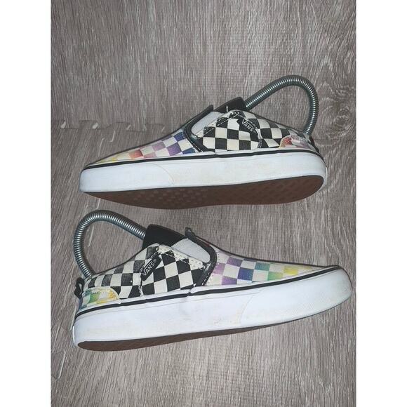 Vans Slip-On Shoes Missy Size 2.0 Multicolor Rainbow Checkered Casual‎ - Picture 6 of 7